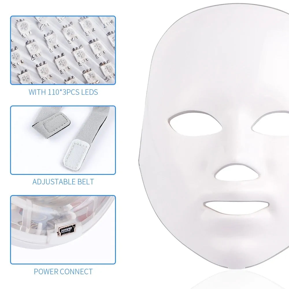 7 Farben LED Photonentherapie Gesichtsmaske