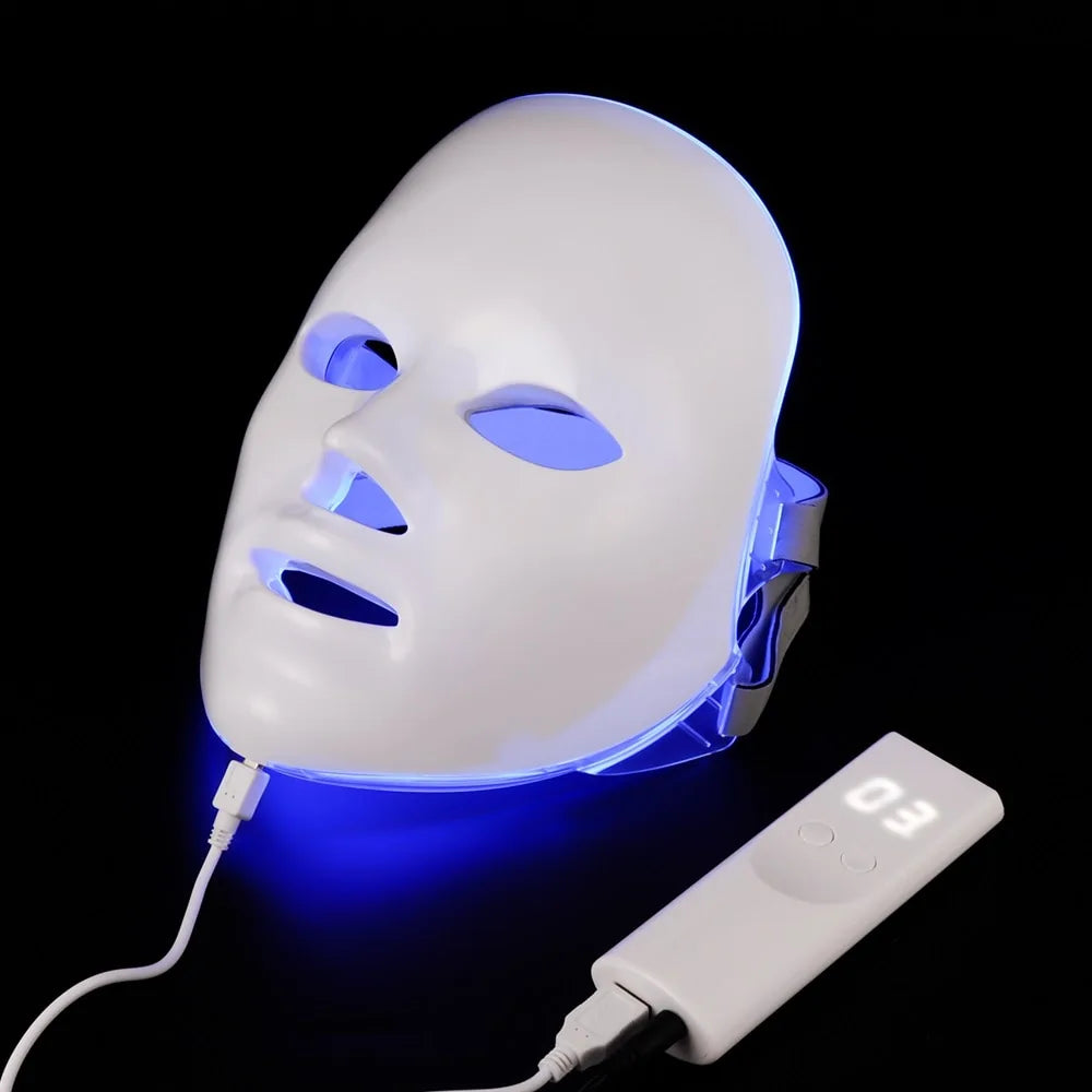 7 Farben LED Photonentherapie Gesichtsmaske