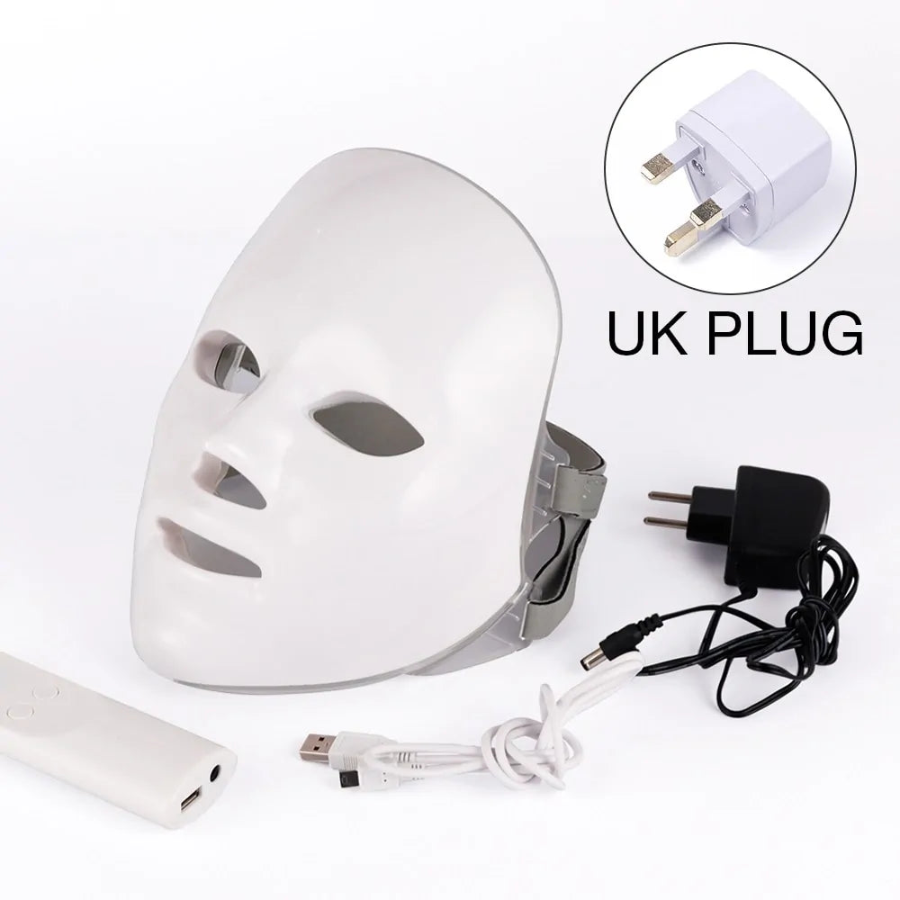 7 Farben LED Photonentherapie Gesichtsmaske