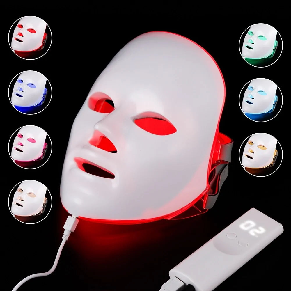 7 Farben LED Photonentherapie Gesichtsmaske
